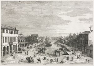 Vistas: Vistas de Mestre, uma cidade na província de Veneza de Antonio Canaletto