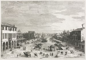 Vistas: Vistas de Mestre, uma cidade na província de Veneza, 1735-1746. de Giovanni Antonio Canal