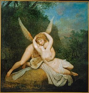 Amor e Psique ... (pintura sobre tela) de Antonio Canova