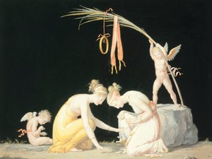 Jogadores de Astragals, c.1799 (aquarela) de Antonio Canova
