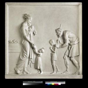 Alimentando os Famintos, 1795 (gesso) de Antonio Canova
