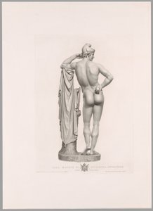 Paris apoiado num cepo de árvore, vista traseira, de Oeuvre de Canova de Antonio Canova