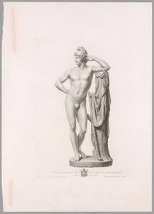 Paris apoiado num cepo de árvore, vista frontal, de Oeuvre de Canova de Antonio Canova
