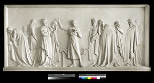 Sócrates beber a taça de cicuta, 1787-90 (gesso) de Antonio Canova