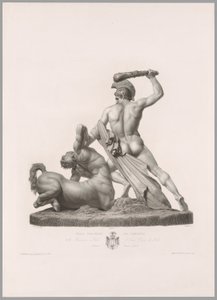 Teseu e Centauro, vista posterior, de Oeuvre de Canova de Antonio Canova