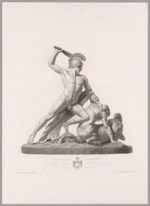 Teseu e Centauro, vista frontal, de Oeuvre de Canova de Antonio Canova
