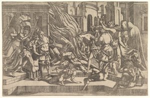 Queima de um cadáver, ca. 1543. de Antonio Fantuzzi