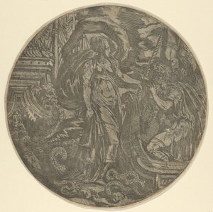 Circe dando uma bebida aos companheiros de Ulisses, 1540-45. de Antonio Fantuzzi