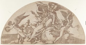Deus sentado no mundo, 1540-45. de Antonio Fantuzzi