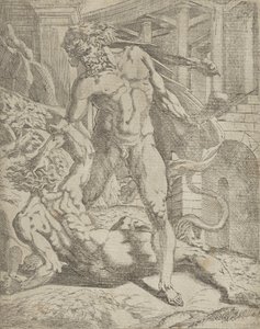 Hércules e Cacus, 1540-45. de Antonio Fantuzzi