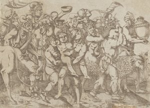 Sileno transportado, 1543 de Antonio Fantuzzi