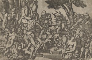 O sacrifício, 1542. de Antonio Fantuzzi