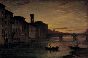 O rio Arno em Ponte Santa Trinita, c.1866 (óleo sobre tela)