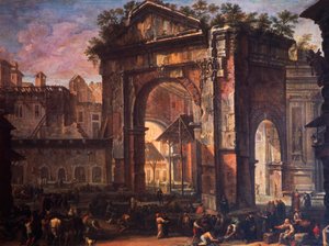 Pórtico de Octávia (óleo sobre tela) de Antonio Gaspari