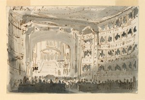 Interior do teatro em Brescia de Antonio Giuseppe Basoli