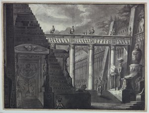 Cenário, Pátio de um Templo Egípcio