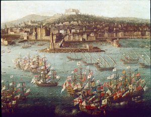 O embarque de Carlos III no porto de Nápoles para a Espanha, 06/10/1759 (Pintura, cerca de 1759)