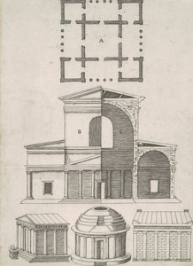 Antigos Templos e Rotundas (Cinco Desenhos)