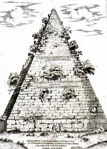 A Pirâmide de Caius Cestius construída c.12 a.C., Roma