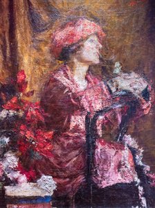 Enrica em púrpura de Antonio Mancini