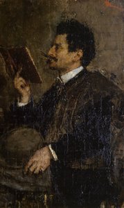 Retrato do crítico Saverio Kambo de Antonio Mancini