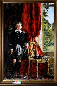 O jovem jogador de golfe (óleo sobre tela) de Antonio Mancini