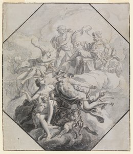 Design para uma pintura no teto sobre o tema do Olimpo de Antonio Manno