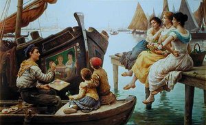 As Três Graças (óleo sobre tela) de Antonio Paoletti