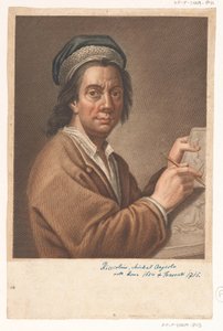 Retrato do artista Michelangelo Ricciolini de Antonio Pazzi