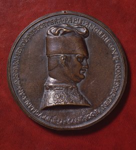 Medalha de bronze de Filippo Maria Visconti (1392-1447), reverso, desenhada em 1441 por Antonio di Puccio Pisano, conhecido como Pisanello (ca 1395-1455), diâmetro 10,20 cm
