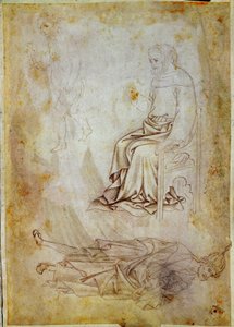 Desenho de Antonio di Puccio Pisano dit Pisanello (1395-1455) Chantilly, Musee Conde de Antonio Pisanello