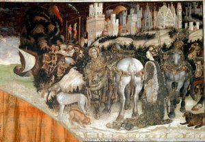 São Jorge Delivating the Princess of Trebizonde Detail. Fresco de Antonio Pisano chamado Pisanello (ca. 1380-1455) 1436-1438 Verona, Igreja de Sant