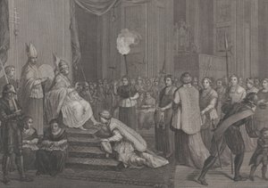 Coroação do Papa Pio VI, 1801. de Antonio Poggioli