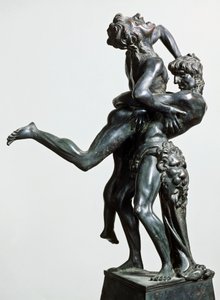 Hércules e Antaeus, ca. 1475, de Antonio Pollaiuolo (1431 ou 1432-1498), estátua de bronze, 46 cm, Itália