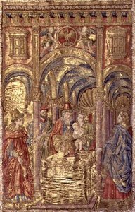 A Circuncisão, tapeçaria retratando cenas da vida de São João Batista (têxtil) de Antonio Pollaiuolo