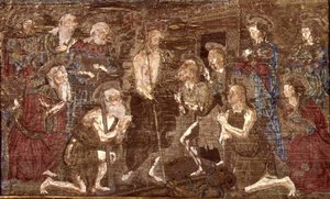 A descida de Cristo ao Limbo e a libertação de São João Baptista, tapeçaria com cenas da vida do santo (têxtil) de Antonio Pollaiuolo