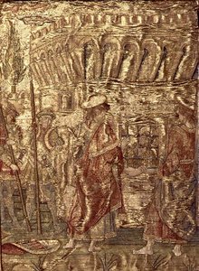 Os Discípulos Visitando São João Batista na Prisão, tapeçaria retratando cenas da vida do santo (têxtil) de Antonio Pollaiuolo