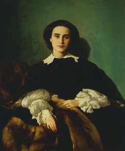 Retrato da nobre Morrocchi de Antonio Puccinelli (1822-1897), ca. 1858, óleo sobre tela