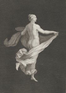 Bacante parcialmente nua vista por trás, virada para a direita e segurando um d..., ca. 1795-ca. 1820. de Antonio Ricciani