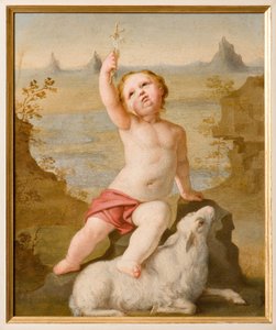 Infant St. John (óleo sobre cartão) de Antonio Simonazzi