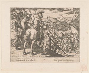 Alexandre o Grande lidera uma batalha
As escrituras de Alexandre o Grande (título da série)
Alexandri magni praecipvae res gestae (título da série) de Antonio Tempesta