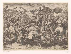 Cavalaria e infantaria em combate
Cenas de batalha (série 3) (título da série) de Antonio Tempesta
