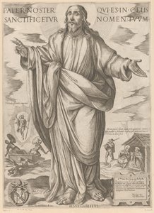 Christus
Pater noster qui es in celis sanctificetur nomen tuum (título sobre o objecto)
Christus, Maria en de apostelen (título da série) de Antonio Tempesta