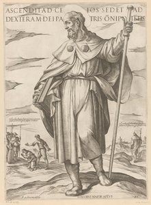 São Tiago o Grande
Ascenditad celos sedet ad dexteram dei patris onipotetis (título sobre o objecto)
Cristo, Maria e os Apóstolos (título da série) de Antonio Tempesta