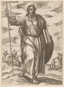 De heilige Judas Tadeu Ressurreição da carne (título no objeto) Cristo, Maria en de apóstolo (título da série) de Antonio Tempesta