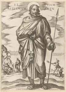 São Mateus
Et vitam aeternam amen (título sobre o objecto)
Cristo, Maria e os Apóstolos (título da série) de Antonio Tempesta