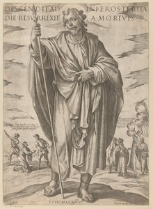 De heilige Tomas
Descendit ad inferos tertia die resurrexit a mortuis (título sobre o objecto)
Christus, Maria en de apostelen (título da série) de Antonio Tempesta