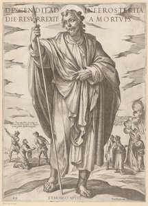 De São Tomás Desceu ao inferno no terceiro dia ressuscitou dos mortos (título no objeto) Cristo, Maria en de apóstolo (título da série) de Antonio Tempesta