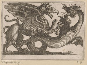 Dragão e Grifo em Batalha Animais de luta (título da série)