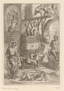 Tortura com diferentes modos de queimadura
Tortura sofrida pelos mártires cristãos (título da série)
Varia tormentorum et supplicioru crudelium (...) (título da série) de Antonio Tempesta